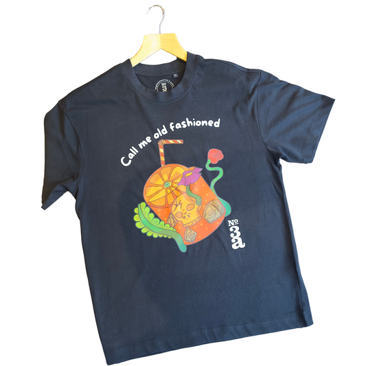T Shirt Blue Call Me Old Fashioned Cocktail